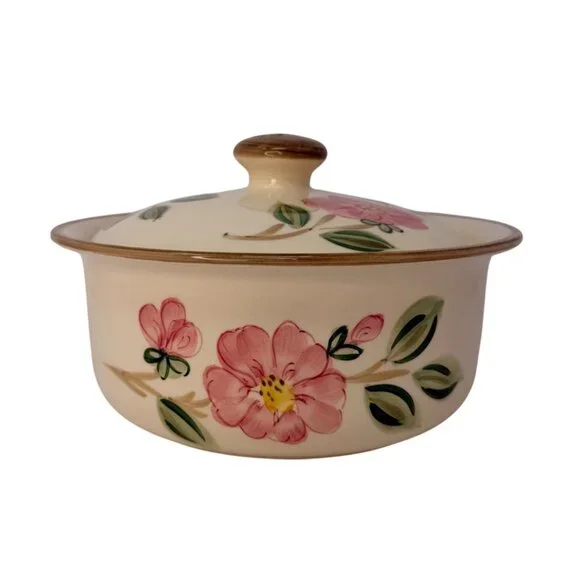 Vintage Franciscan Desert Rose Covered Casserole Made in Portugal - Picture 1 of 8